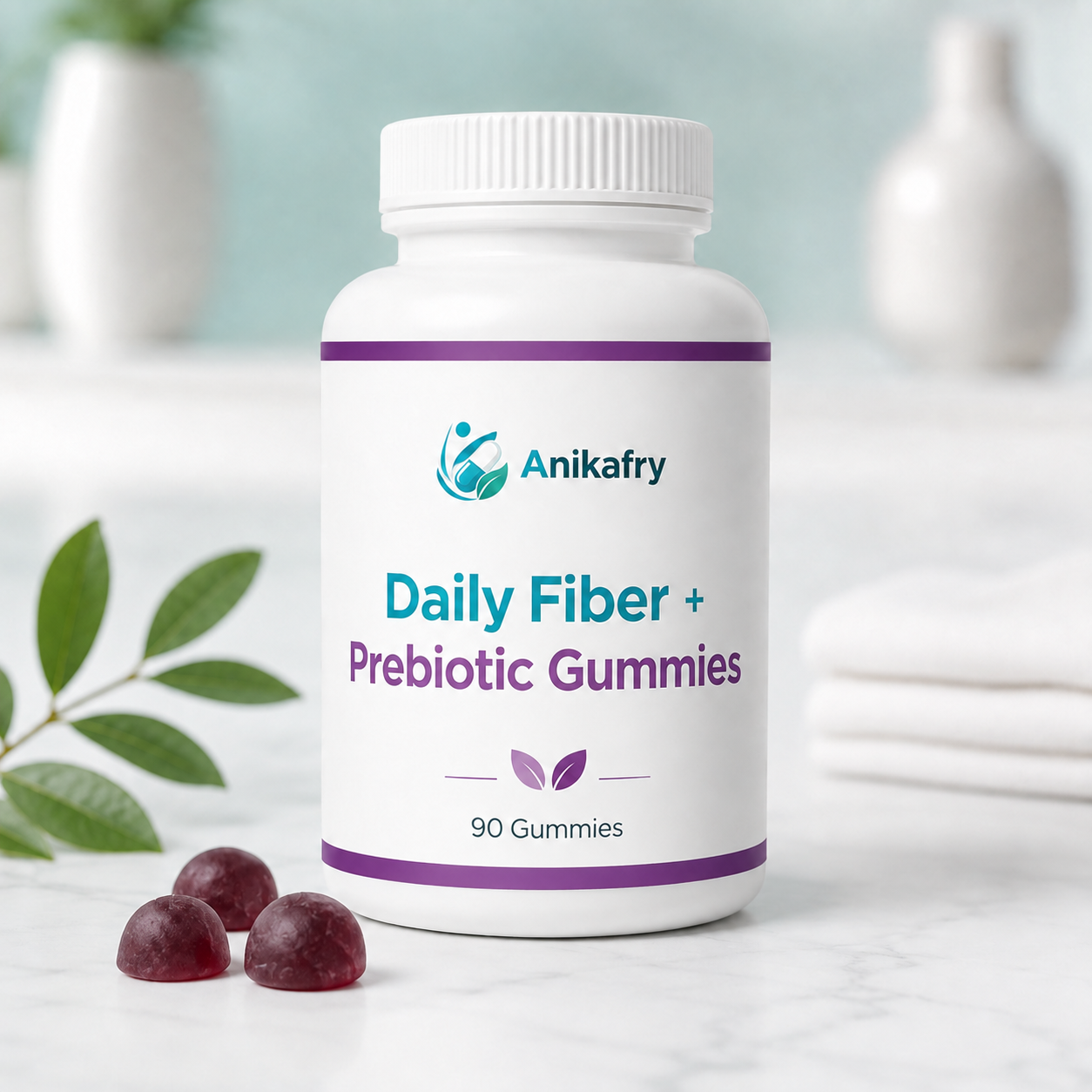 Anikafry Daily Fiber + Prebiotic Gummies